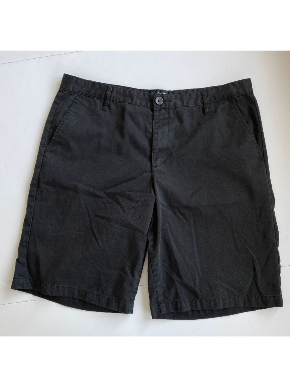 Mens Blue Crown Classic Chino Size 40 Black Cotton Blend Flat Front Casual